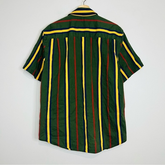 UO ‘90s Vertical Stripe Short-Sleeve Shirt Medium - Picture 6 of 6